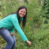 Larissa Michaelle acredita no cultivo organico, mas optaria pela hidroponia, na pratica da agricultura sem agrotoxicos - foto Fernando Augusto (Ascom Cohidro)