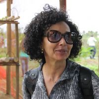 Professora Carmem Lucia trouxe os alunos para observarem os sistemas produtivos e conversarem com os produtores - foto Fernando Augusto (Ascom Cohidro)