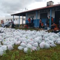 Entregas mobilizam produtores, Cohidro, Cras e conselho de segurança alimentar, para contabilidade e redistribuição dos alimentos - Foto Andrea Santtos (Califórnia Cohidro)