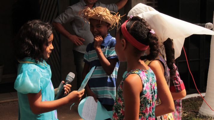 Escolinha Sossego da Mamãe fez teatro sobre a importância da água