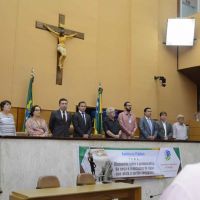 A mesa foi composta pelos deputados Jairo de Glória, Ana Lúcia Vieira, Maria Mendonça, o secretário de Estado da Agricultura, Esmeraldo Leal; o prefeito de Canindé do São Francisco, Heleno Silva; o metereologista Overland Amaral, da Secretaria de Meio-ambiente e Recursos Hídricos; o superintendente substituto da Codevasf, Oscalmi Porto; o diretor presidente da Companhia de Saneamento de Sergipe (Deso), Carlos Melo; o diretor-presidente da Cohidro, José Carlos Felizola e o diretor-técnico da Empresa de Desenvolvimento Agropecuário (Emdagro), Gismário Ferreira Nobre - Fotos: Jadilson Simões
