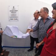 'Secretária (Seidh) Marta Leão, ex-prefeito José Valadares, Belivaldo Chagas e a coordenadora do Espaço, Ana Lúcia Vieira | Foto: Marcelle Cristinne/ASN