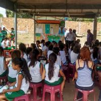 Evento reuniu estudantes de duas escolas locais para aprender mais sobre a água