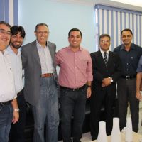 Diretores Paulo Sobral, Aristóteles Fernandes e João Fosneca, Secretário Esmeraldo, presidente Felizola e ex Mardoqueu e o superinetendente da Codevasf Said Schoucair