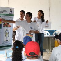 As apresentações dos alunos de Engenharia Florestal buscavam a conscientização