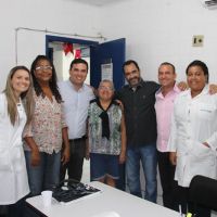 Presidente Felizola visita o posto médico da ASC com presidente Alberto e o diretor Jorge Kleber - Foto Ascom-Cohidro