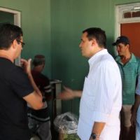 Sandro Prata, Felizola, Jodeclan Silva Santos e João Fonseca (Diretor de Irrigação) - Fotos: Ascom/Cohidro