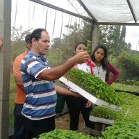 Sidrack recebendo estudantes de Agroecologia do IFAL em 29 de junho