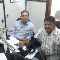José Carlos Felizola e o radialista Jota Pereira - foto Marcos Benigno