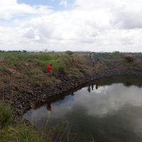 Limpeza realizada nesta quarta-feira na EB-04 - foto Andrea Santtos