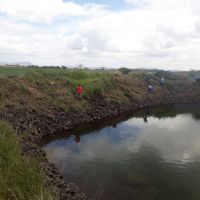 Limpeza realizada nesta quarta-feira na EB-04 - foto Andrea Santtos