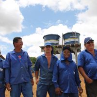 Equipe da Dipoços/Cohidro, responsável pela instalação dos sistemas - Foto: Michaelle Santiago (Ascom/Cohidro)
