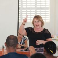 Maria Auxiliadora faz o acompanhamento social em conjuntos habitacionais há 18 anos - foto Fernando Augusto (Ascom-Cohidro)