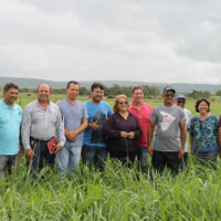 Adriano, Beto, Tito, Coelho, Fernandes, Eliane, João, Pedro, Joaquim, Rita e Edmilson, no Jabiberi
- Foto Fernando Augusto (Ascom Cohidro)