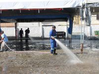 Varrição, capinagem e limpeza da área da Ceasa e feira semanal - foto Fernando Augusto (Ascom Cohidro)