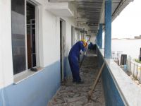 Piso superior do prédio era a parte mais comprometida - foto Ascom Cohidro