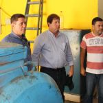 Diretores João Fonseca (Irrigação) e Carlos Melo (Presidente) e o gerente da Ribeira, Augusto César na EB-02, em projeto para automação - (foto: Ascom/Cohidro)